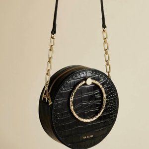 TED BAKER LONDON Millah Ring Handle Croc Crossbody